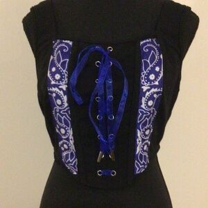 New Corset Top with Bandana Cutouts